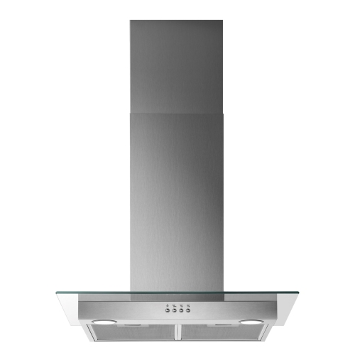 60cm Square Glass Chimney Hood